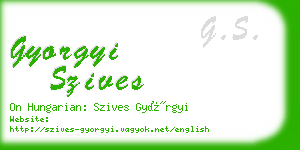 gyorgyi szives business card